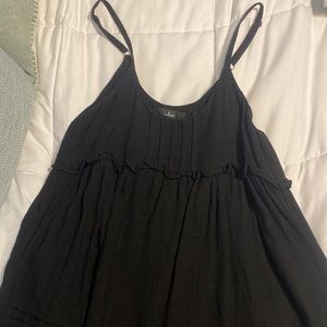 Black Tiered Babydoll Dress